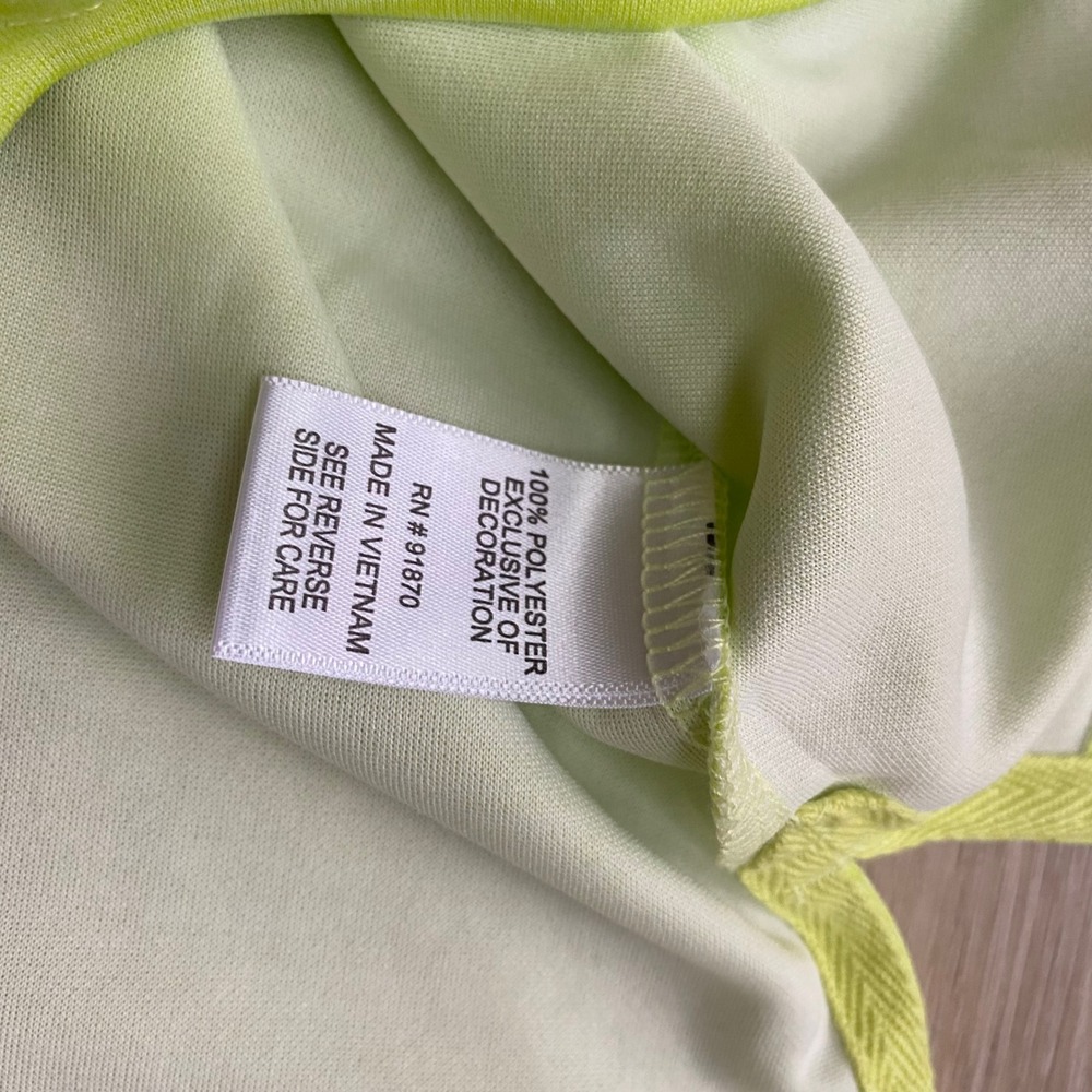 Pebble Beach Dry-Luxe Performance Polo Shirt Lime Green V-Neck Golf Top Womens M - Picture 6 of 7